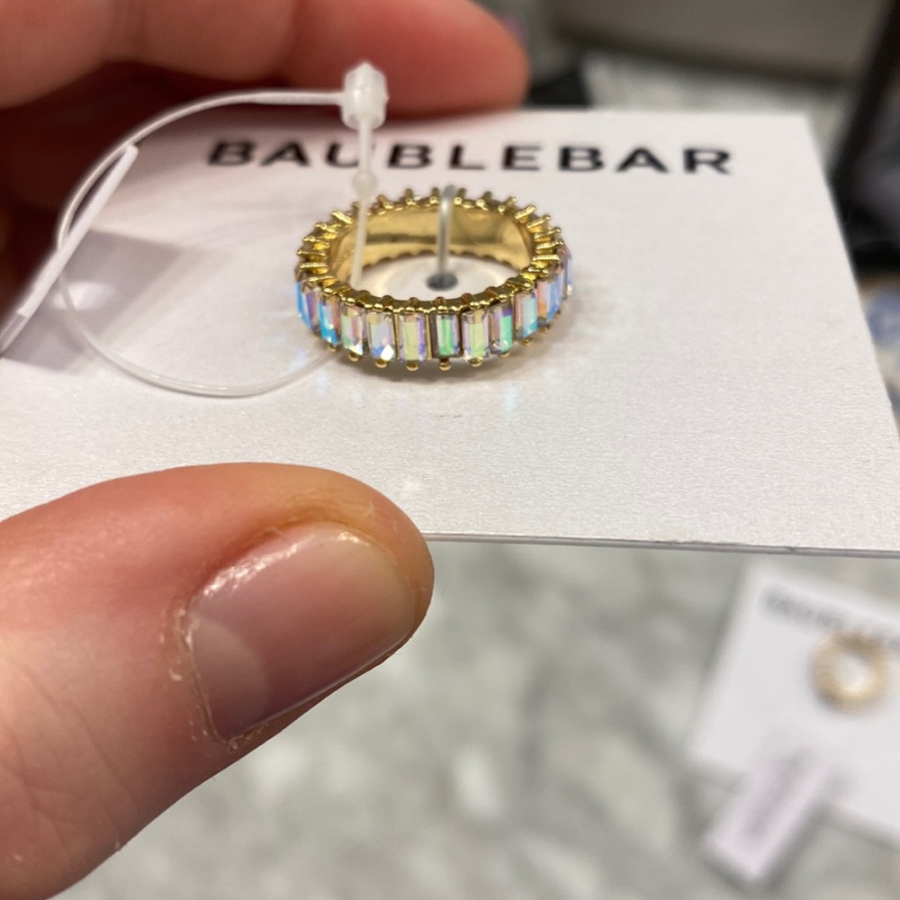 Mini Alidia bauble bar ring- size 5